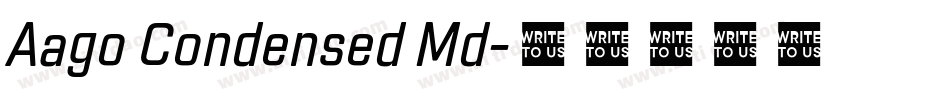 Aago Condensed Md字体转换